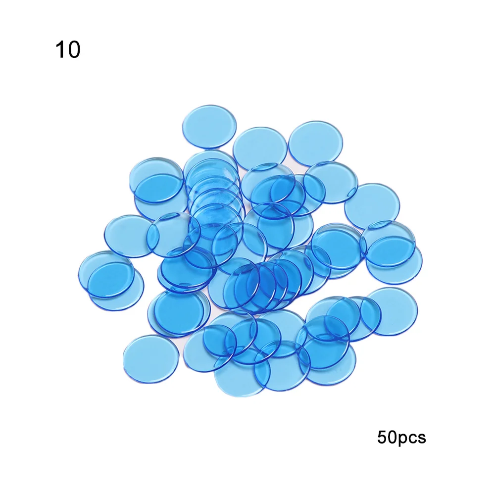 50 шт./пакет пластиковые графы покера микросхем для классных детей Карнавал смешные фишки для игры кaрточные игры поставки - Цвет: 10