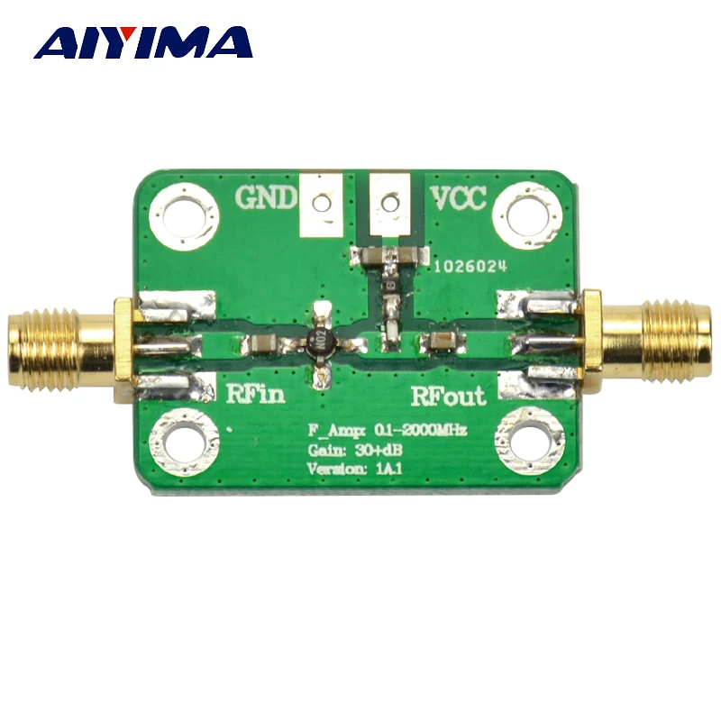 0.1-2000MHz 30dB Low Noise Broadband RF Receiver Amplifier LNA Signal VHF FM