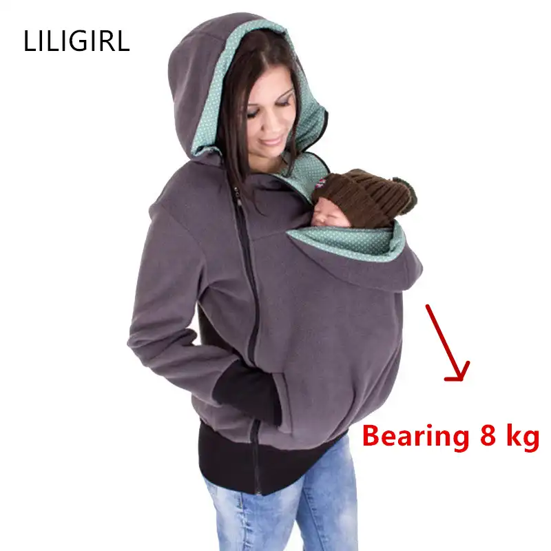LILIGIRL/Повседневная Толстовка для беременных; Одежда для беременных; Новинка 2019 года; толстовки с капюшоном для беременных женщин; плотная Шерстяная Куртка для беременных; пальто - изображение