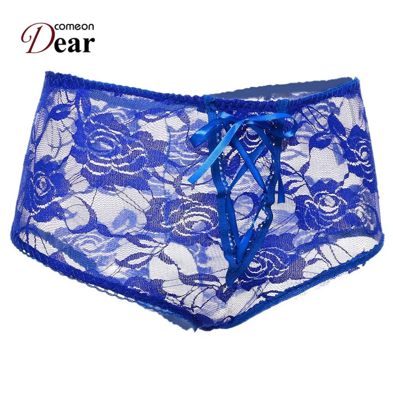 

Comeondear Ladies Panties Sexy Open Crotch Panties Plus Size Lace Underwear M-6XL Ropa Interior Femenina Women Briefs PA5116