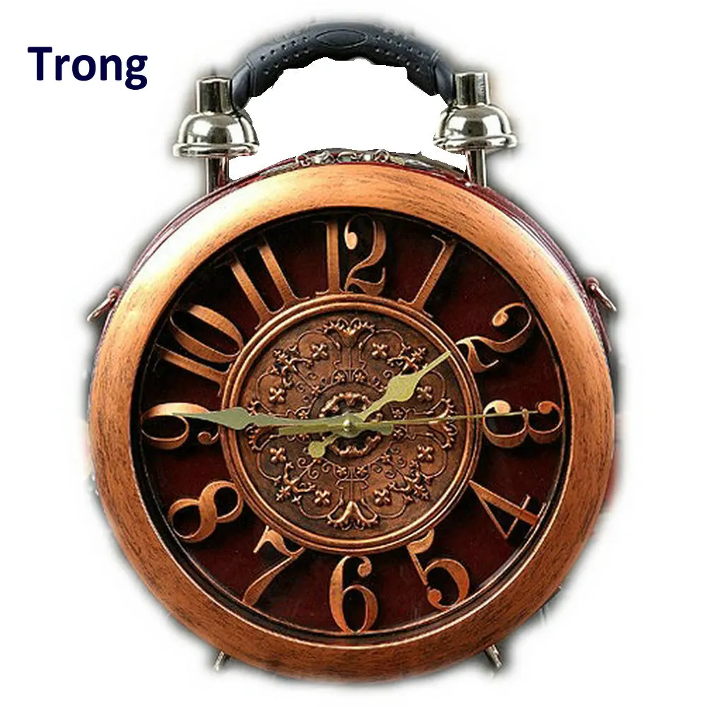 Sac à main rond vintage en forme d'horloge pour femmes, sacoche à