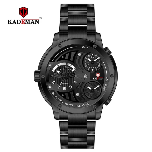 Роскошные полностью стальные мужские s часы водонепроницаемые спортивные