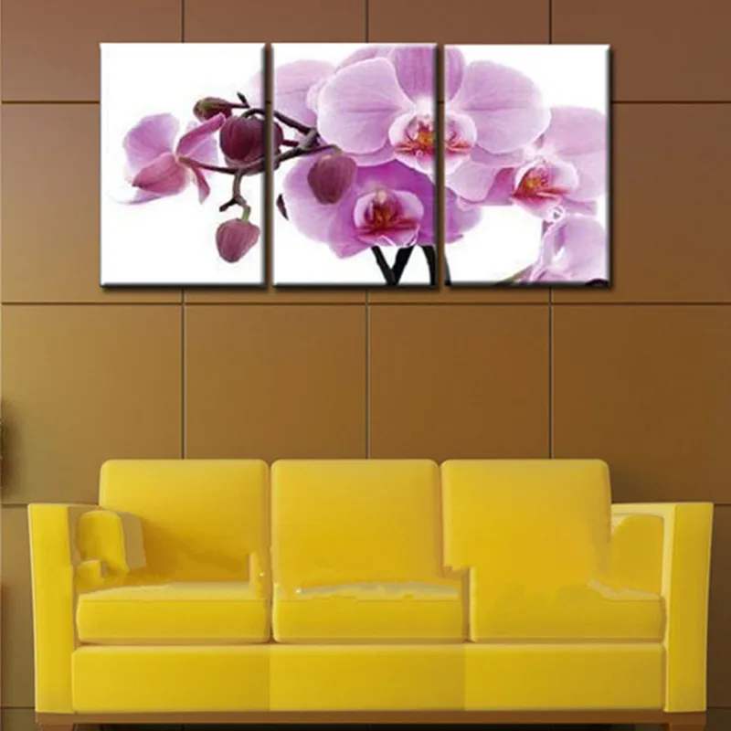 

Handpainted Abstract Pink Butterfly Flowers Oil Painting on Canvas Modern 3 Panel Wall Art Pictures Handmade Floral Paintings