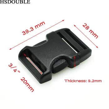 Webbing Size 3//4 20mm 10pcs Plastic Side Release Center Buckles Swing Head Swivel style Backpack Straps
