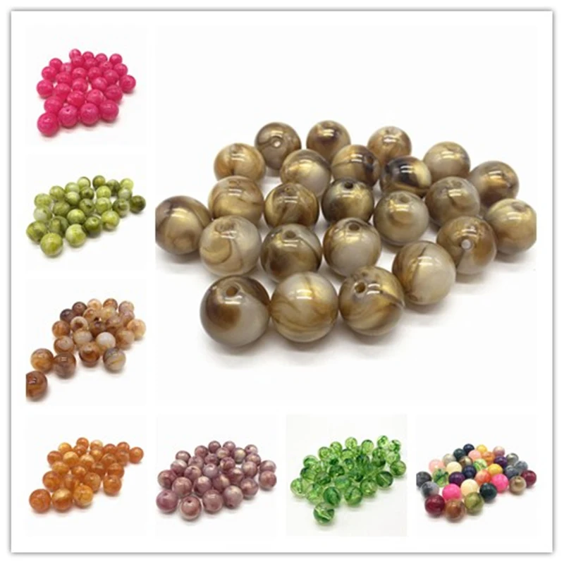 New 10pcs 14mm of Acrylic Beads Earrings Necklace Accessories Beads For Jewelry Making DIY Jewelry Findings