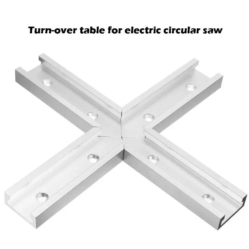 

Woodworking Aluminum Slot Miter T-track Connector Fixture for Router Table