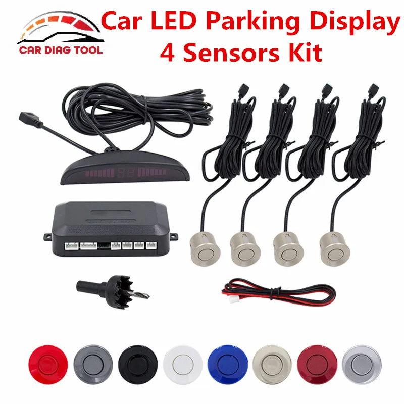 Best Car Parking Sensor Kit Auto Car LED Display 4 Sensors For All Cars