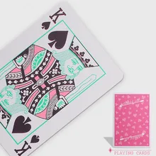 1 палубные пластиковые женские карты для покера, розовые игральные карты для девочек, подарок для путешествий, Семейная Игра L585