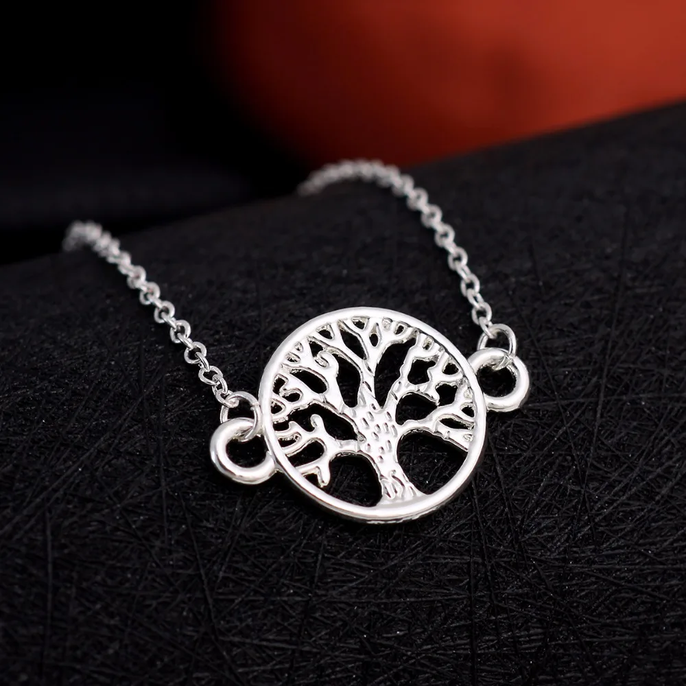 Jisensp 10 шт. модные Винтаж дизайнер Simle ювелирных изделий цепи Дерево жизни браслет для Для женщин подарки партии B037