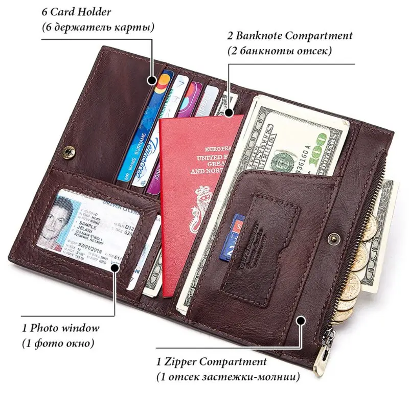 RFID натуральная кожа Обложка для паспорта ID держатель для карт путешествия кредитный кошелек мужской кошелек Чехол водительские права сумка
