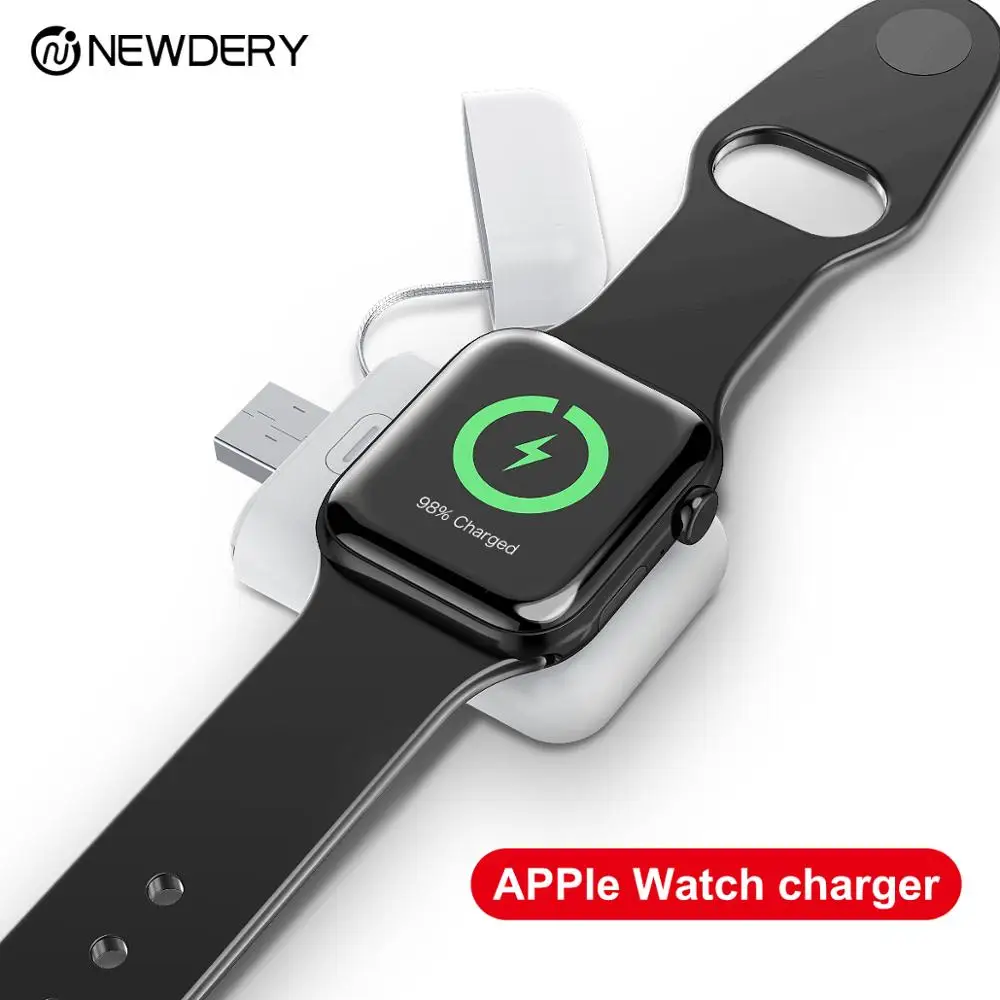 

Universal 1000mAh Mini wireless battery charger for Apple watch 4 3 2 1 series cute portable wireless charger for apple watch