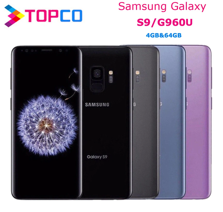 Samsung Galaxy S9 G960U, мобильный телефон на Android, 4G, LTE, Восьмиядерный процессор Snapdragon 845, 5,8 дюймов, 12 МП и 8 Мп ram, 4 Гб rom, 64 ГБ NFC