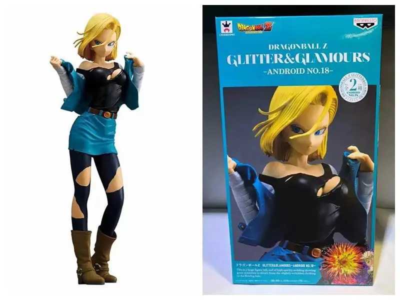 Аниме 25 см Dragon ball Z Glitter & Glamours Android NO.18 ассортимент Dragonball Фигурки игрушки модель