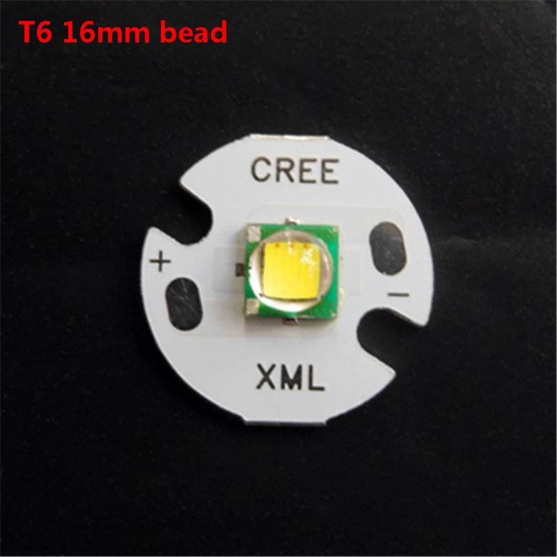 

Super birght! 12mm 16mm 20mm Board CREE XML T6 beads LED Emitter/Bulb For Flashlight DIY