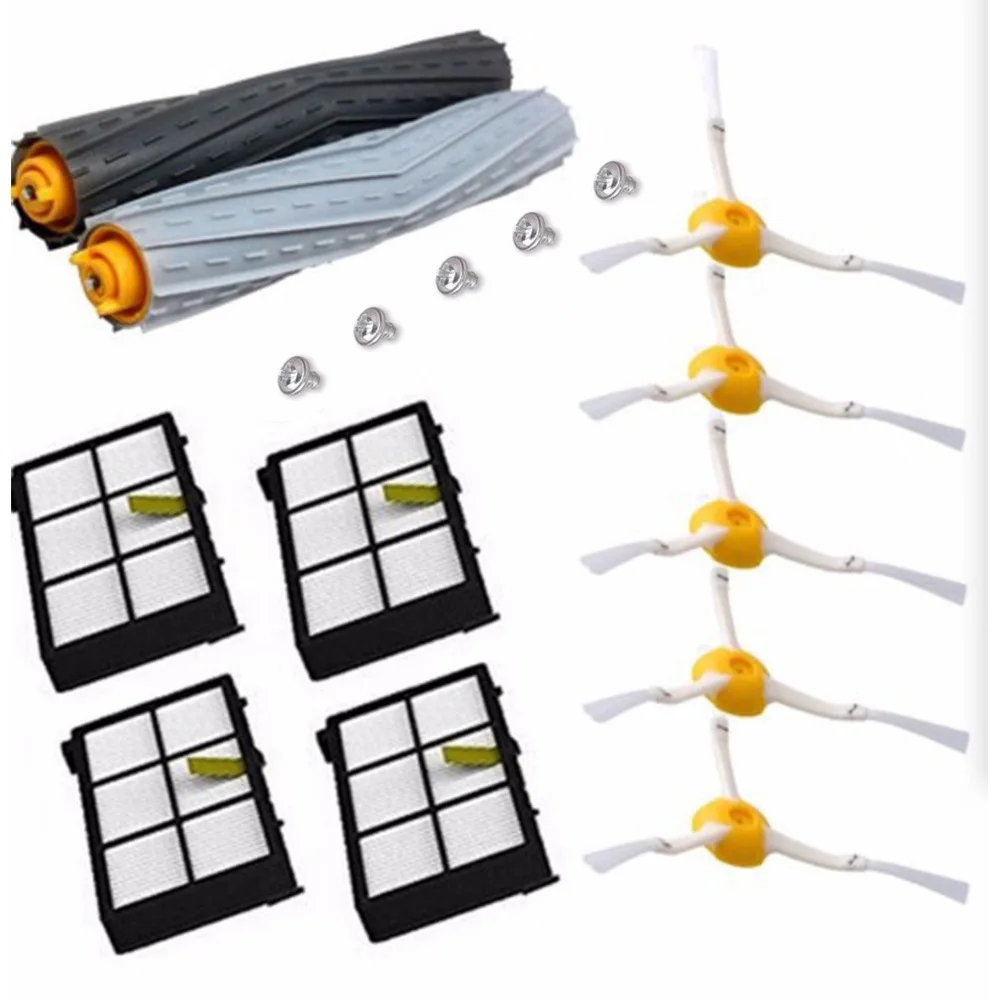16Pcs/Lot Tangle-Free Debris Extractor hepa filter Side Brush for iRobot Roomba 800 900 series 870 880 980 robot vacuum cleaner 16Pcs/Lot Tangle-Free Debris Extractor hepa filter Side Brush for iRobot Roomba 800 900 series 870 880 980 robot vacuum cleaner
