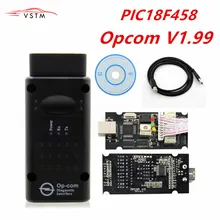 Opcom v1.59 v1.70 1.95 1.99 firmware melhor qualidade OP-COM para opel diagnostic-ferramenta op com com com pic18f458 real pode ser atualização flash