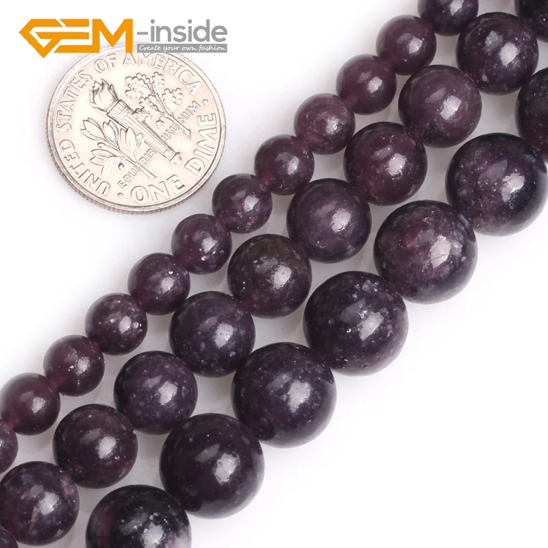 

Gem-inside 6mm-12mm Pink Lepidolite Stone Beads Loose Beads For Jewelry Making Strand 15 Inches DIY Gifts Unisex Free Shipping!