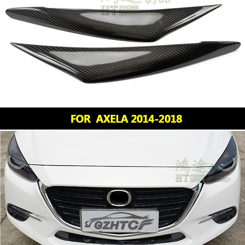 

Eyebrows for AXELA MAZDA 3 2014 - 2018 Carbon Fiber Headlight Covers Eyelids