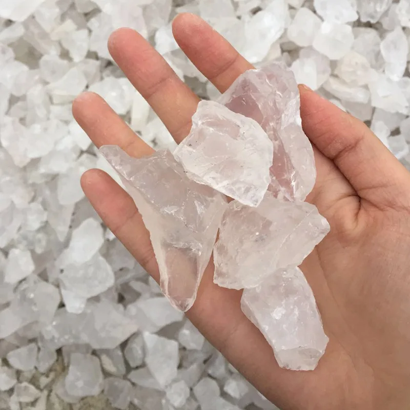 

Natural Stone Rough Raw Gemstone White Clear Crystal Mineral Specimen Rock Quartz Chips Gravel Lucky Healing Decoration