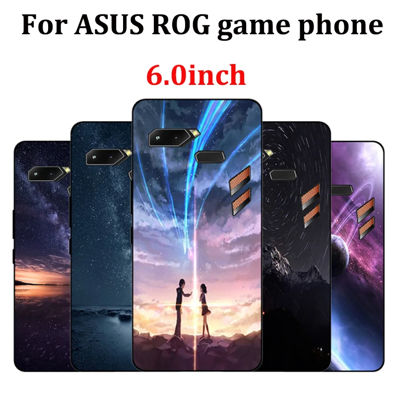 

2018 For ASUS ROG game Case Starry sky Soft Back Cover for ASUS ZS600KL Z01QD gaming Phone Case ASUSROG cover Cases shell coque