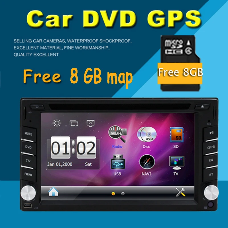 New universal Car font b Radio b font Double 2 Din Car DVD Player GPS Navigation