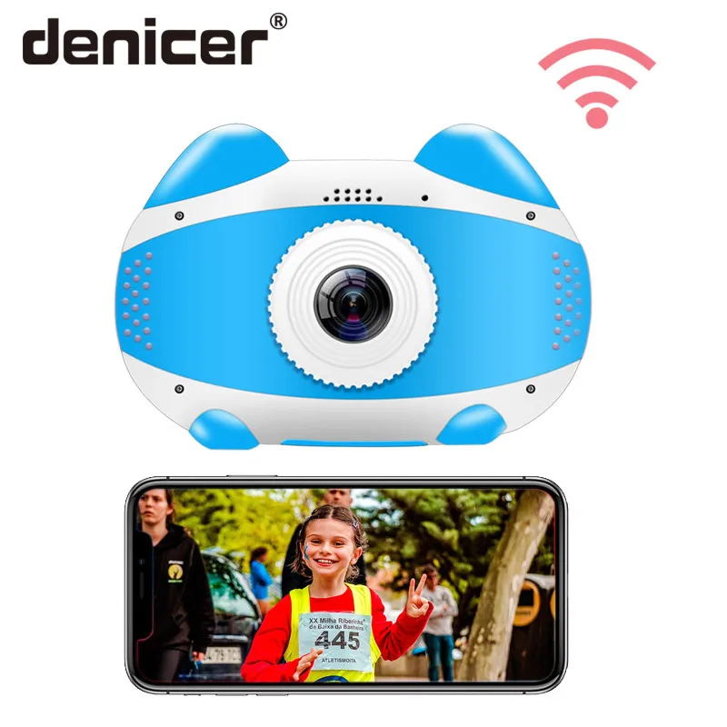 

2 Inch Screen Chargable Digital Mini Camera Kids Full HD 1080p Cartoon Cute Camera Toys Outdoor Photography Props for Child Gift