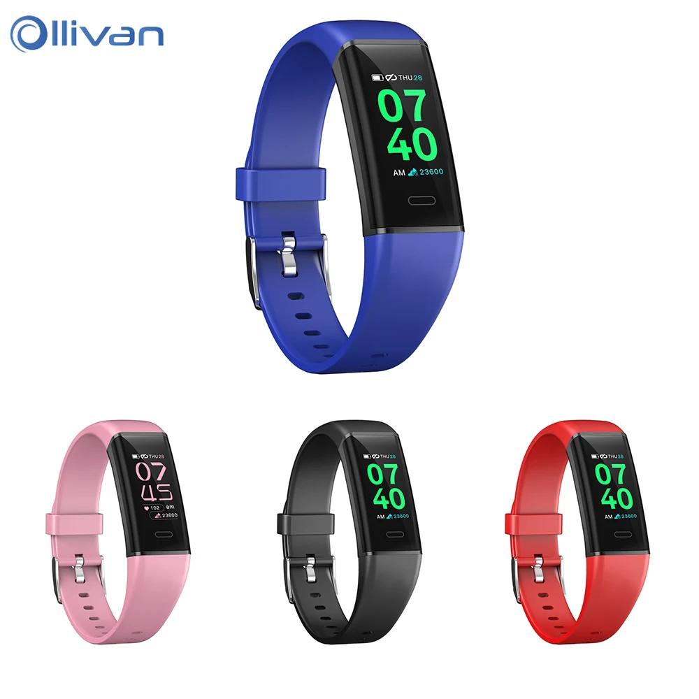 

Ollivan MK05 Smart Bracelet Blood Pressure Heart Rate Monitor IP67 Waterproof Fitness Bracelet Multi Sport Mode Smart Wristband