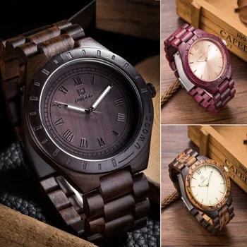 

New Arrival Wooden Relojes Quartz Men`s Wood Watches Men Casual Vintage Retro High Quality Wooden Wristwatch Relogio Masculino