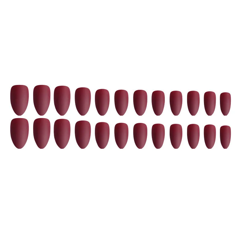 

24pcs Ladies Fake Nails Tips DIY Frosted Matte Drops Shaped False Nails KG66