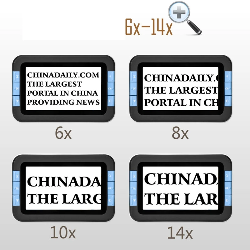 4x-16x портативная цифровая видео лупа для низкого видения со 4," цветным ЖК-дисплеем для электронного чтения видео лупа