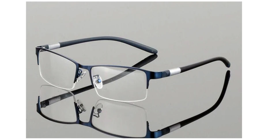 Новое поступление, мужские стильные очки из титанового сплава с половинной оправой, модные дизайнерские мужские очки, Повседневная оптическая оправа для мужчин