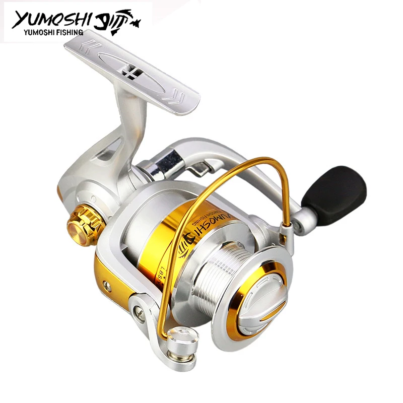 

NEW HOT Low price and high quality squid spinning fishing reel 12BB metal spool plastic body rubber reel handle fishing wheel