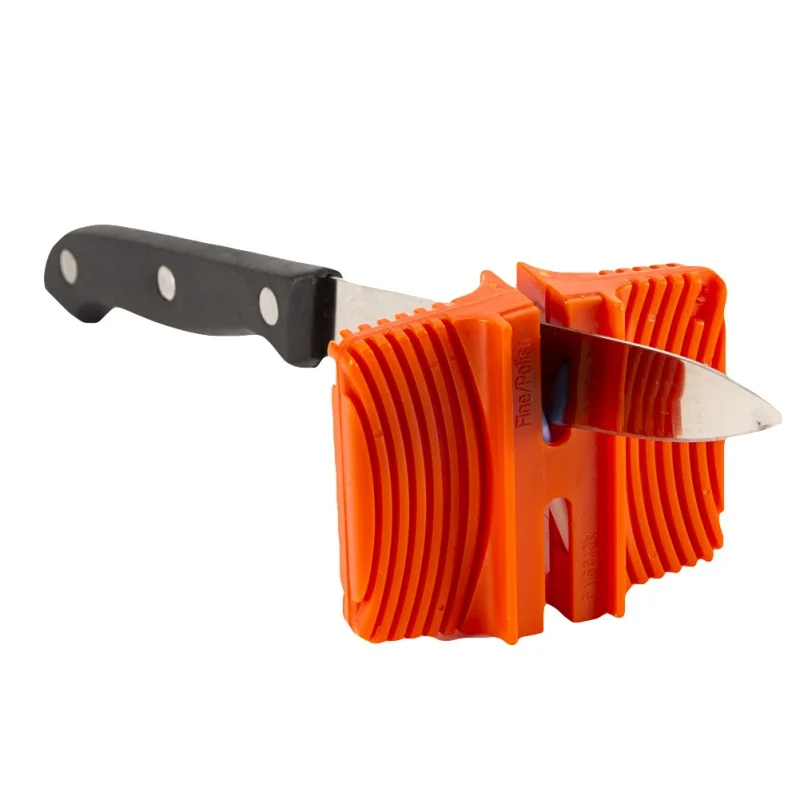 

Mini Portable ABS + High Carbon Steel Knife Sharpener Butterfly Type Two-Side Knife Sharpener Fishing Tool Fishing Accessories