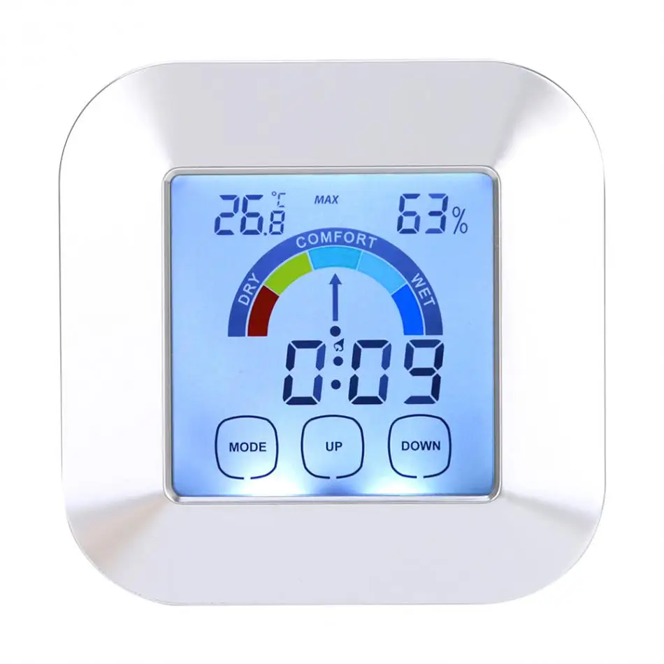 

Indoor Digital Thermometer Hygrometer Temperature Humidity Tester Meter Timer Comfort Level Display