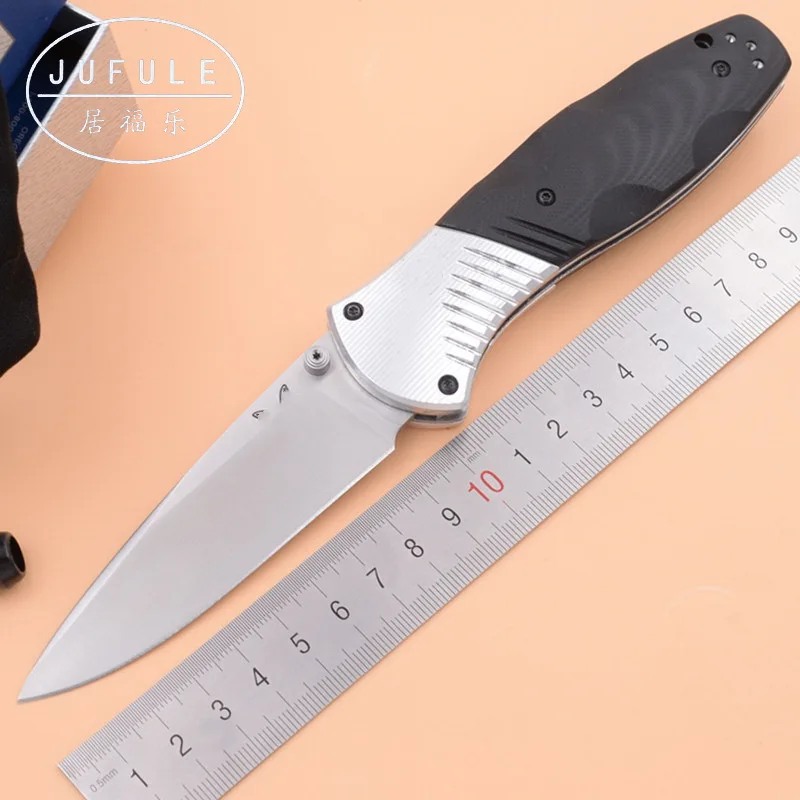 

JUFULE OEM 581 D2 blade Aluminium G10 handle folding hunt camping Pocket outdoor Survival EDC Tool dinner Tactical kitchen knife