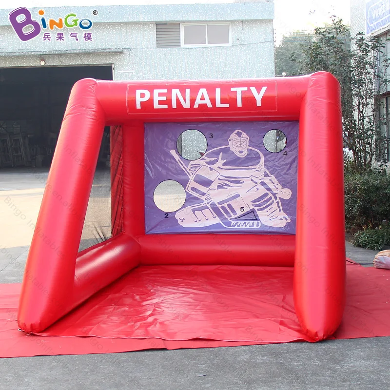 Red color inflatable football goal / 2.5x3.5x2 meters portable football