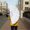 Factory Direct Sales White Ladies Folded Turkey Feather Hand Fan Wholesale  Handmade Fans For Dance Wedding Decoration 41 ► Photo 2/5