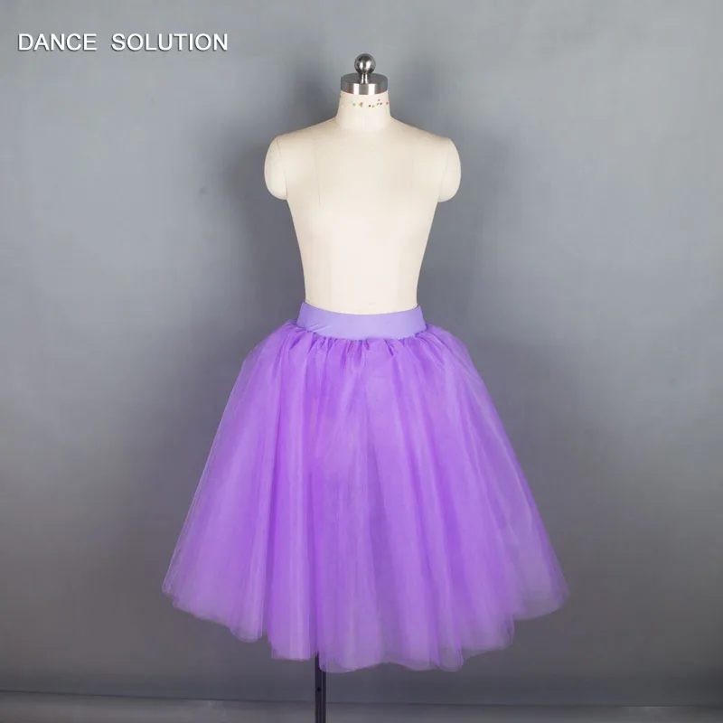 

Long Romantic Tulle Dress Half Skirt Lilac Ballet Tutu for Girl & Women Ballerina Dance Costumes Practice Wear 7 Colors BLL002
