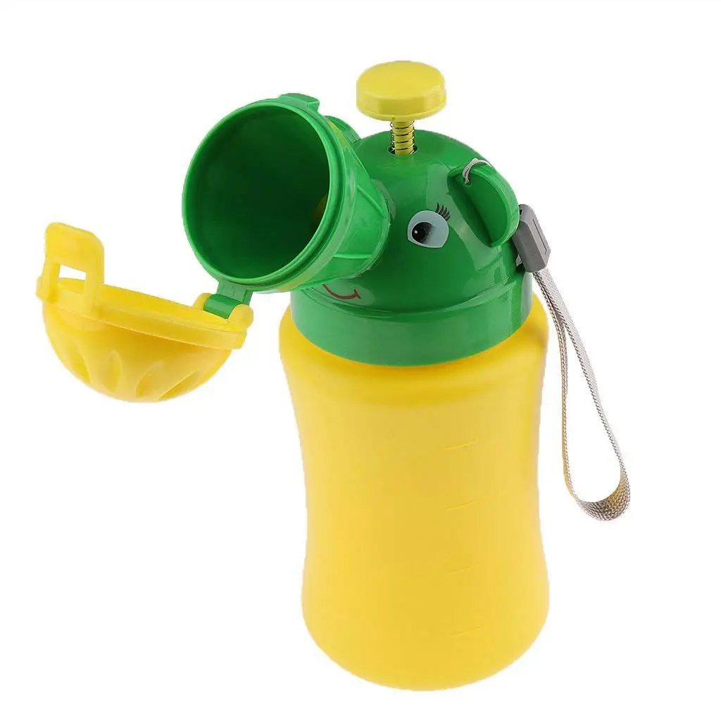 Стиль писсуар портативный милый бутылка писсуар используется для детей аварийный писсуар дорожный аксессуар 18,5x8,5 см желтый и зеленый