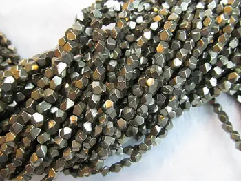 

high quality bulk genuine pyrite beads 8-9mm , nuggets freeform squaredelle irregular &faceted gold iron beads --5strands