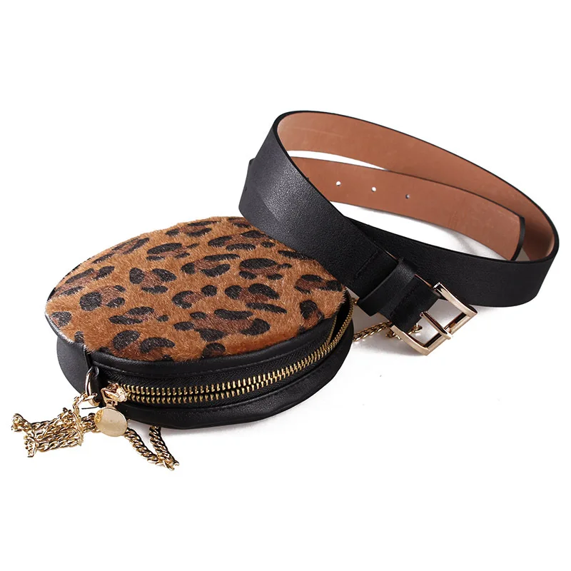خمر ليوبارد جلدية الخصر حقيبة المرأة Crossbody/حقيبة بحزام مصمم حقيبة يد البسيطة حزمة مراوح المرأة الأزياء الخصر حزمة الهاتف محفظة
