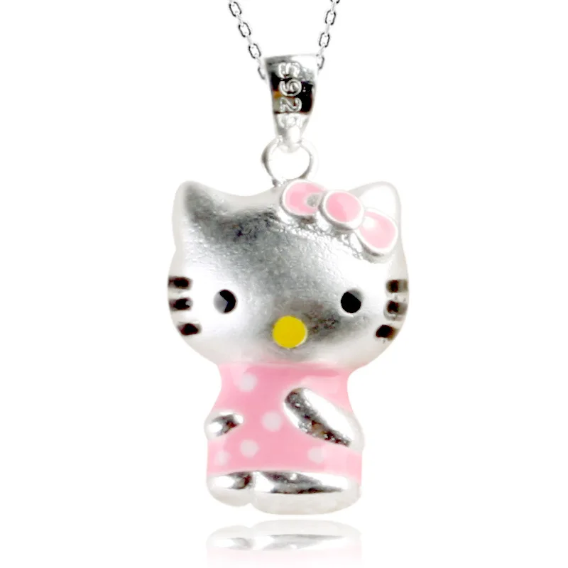 New Design Lovely Pink Hello Kitty Necklace Bowknot Fashion Necklace ...