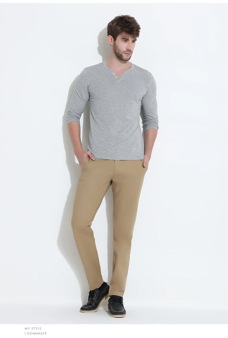 Модные мужские футболки s Slim Fit с длинными рукавами, серые, синие, розовые, мужские хлопковые Базовые Футболки с v-образным вырезом, топы