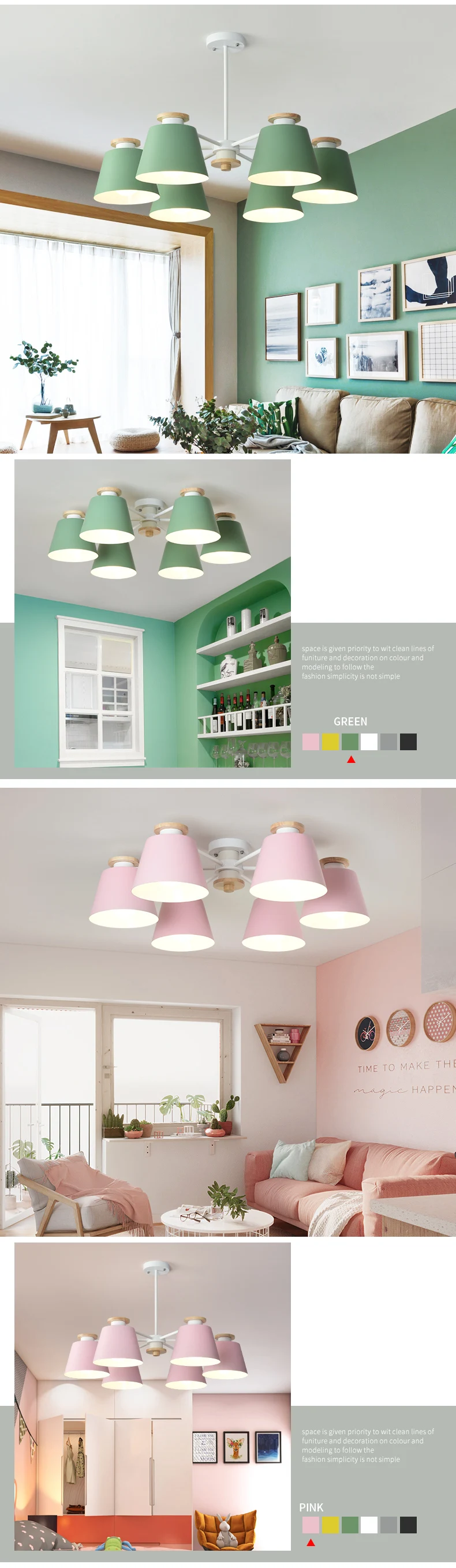 de estar led lustre de madeira pendurado