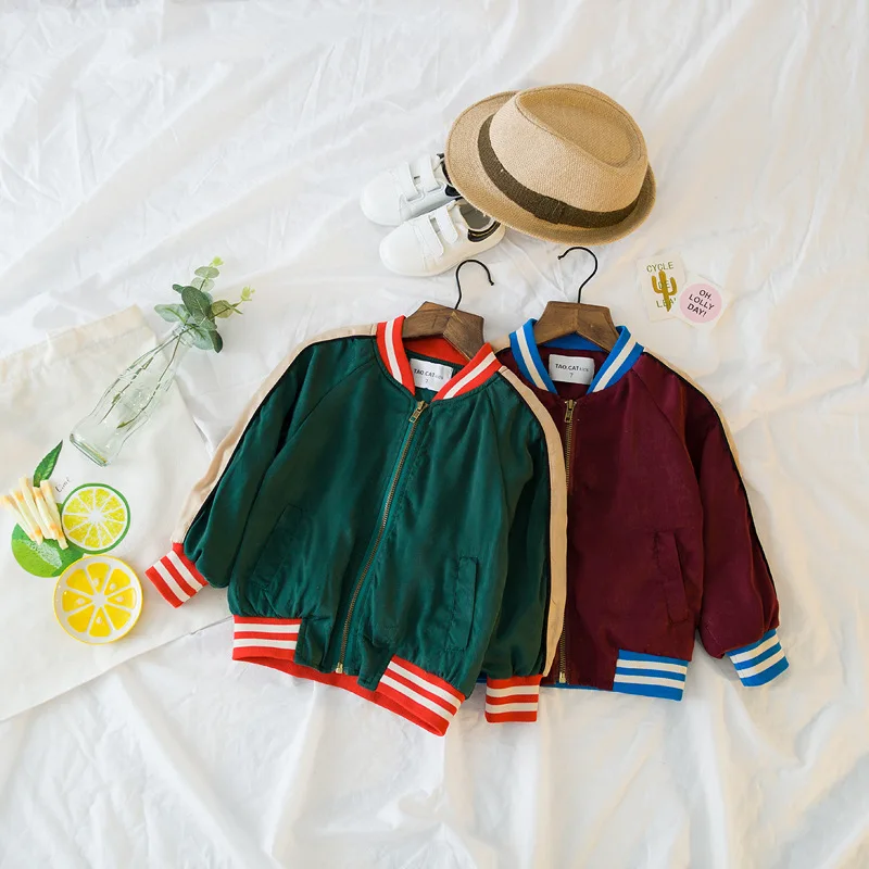 

Baby Boy Clothes Boys Jacket 2018 Autumn Girls Outwear Children Brand Kids Coats Boys Baseball Sweatshirt baby Girls clothes