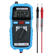 Aidetek ADM04 gama auto multímetro digital de bolso MINI AV com detector de tensão