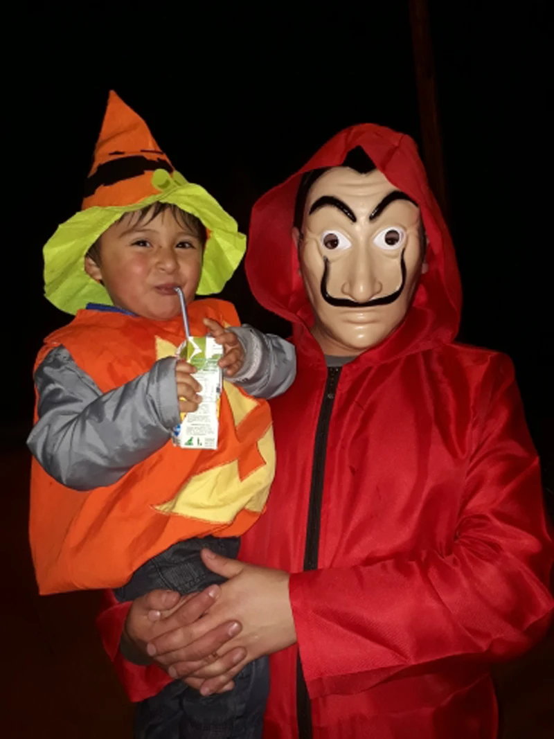 Salvador Dali костюм из фильма штурмовые деньги дом бумаги бумага для дома косплей Хэллоуин вечерние костюмы с маской для лица