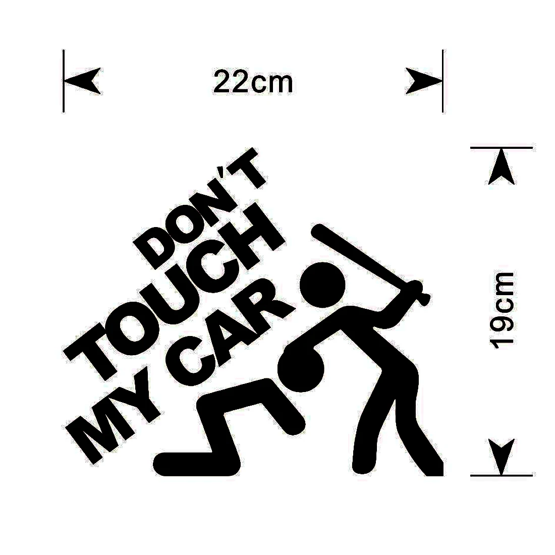 Dewtreetali 14 12cm Safety Warning Vinyl Car Stickers DO NOT TOUCH MY
