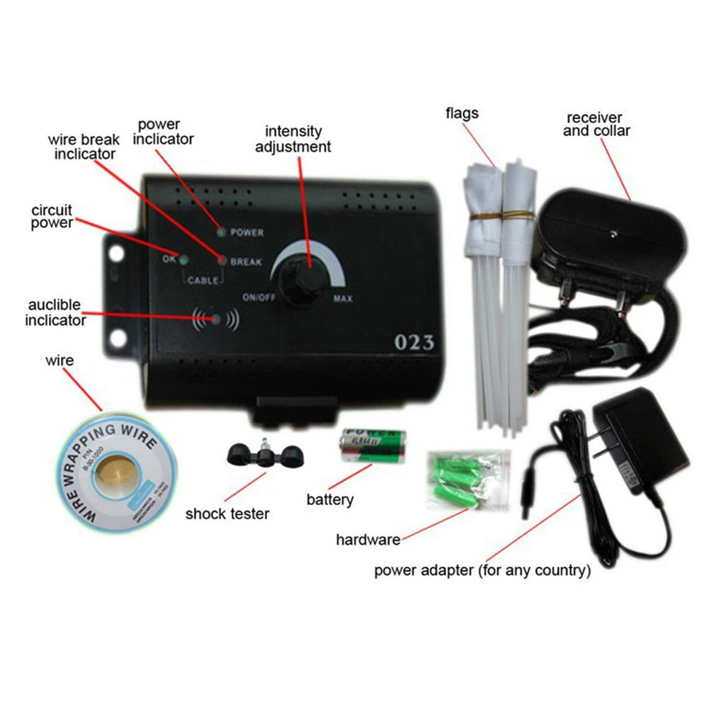 Beste Veiligheid Hond Elektrische Hek Oplaadbare Hond Elektronische Remote Training Collar Begraven Elektrische Hond Fence Containment System