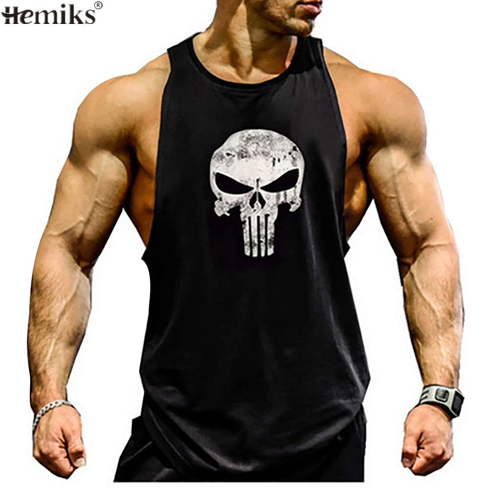 Hemiks Mens Tank Tops Sleeveless Vest Bodybuilding Equipment Singlets Fit Men's Golds Stringer